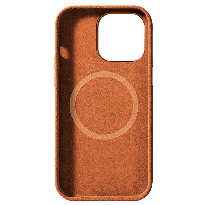 Husa Clasica MagSafe Iphone 13 Pro Max -Alcantara - Maro